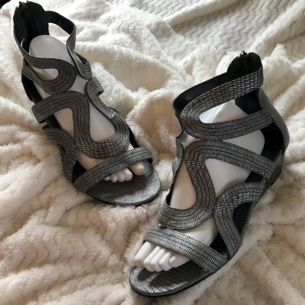 Lane Bryant Women's Grey Sandals, Size 11W